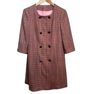 VTG Double Breasted Tweed Coat Women's Sz. S